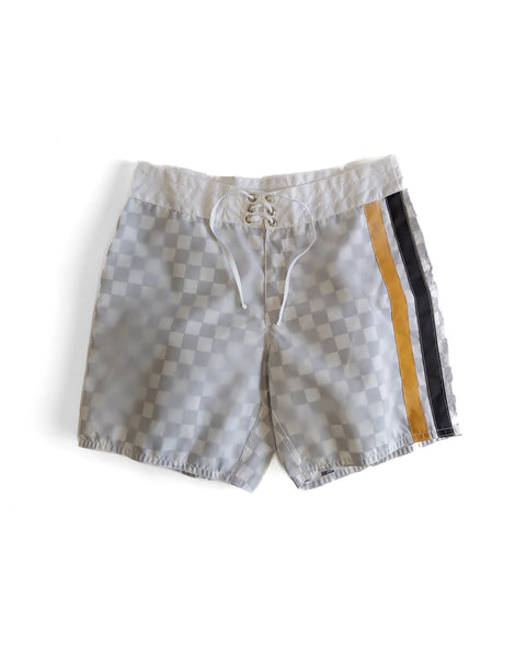 300 Boardshorts - Checkmate White