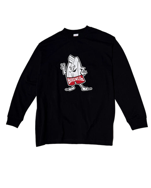 BIRDIE LS T-SHIRT-JP - BLACK