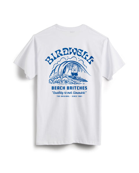 Surfin' Birdie T-Shirt - White & Blue