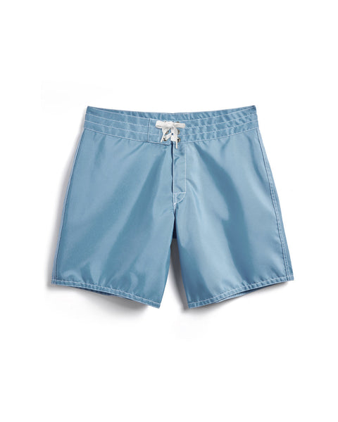 Front View of the 300 Boardshort in Federal Blue with white drawcord and white contrast stitching. Product on white background.
