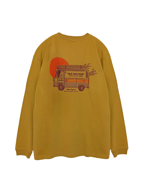 Van Surf Long Sleeve T-Shirt - Gold