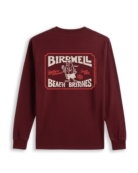 Hangtag Long Sleeve T-Shirt - Burgundy