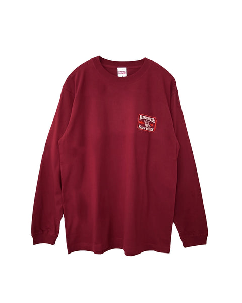 Hangtag Long Sleeve T-Shirt - Burgundy