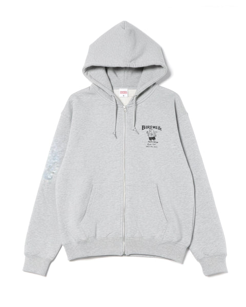 61 ZIP HOODIE-JP - HEATHER GREY