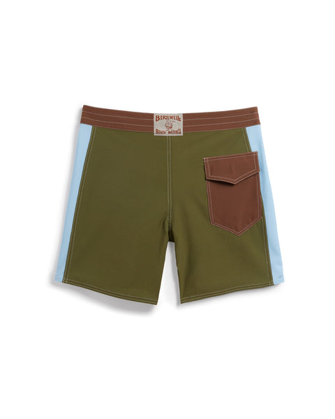 Birdie Boardshorts - Army Green/Sky Blue