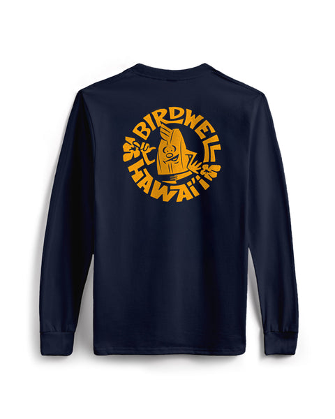 Shaka Long Sleeve Pocket T-Shirt - Navy
