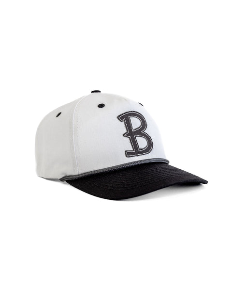 Big B Twill Snapback - White/Black