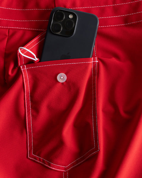 806 SurfStretch Side Pocket Boardshorts - Red