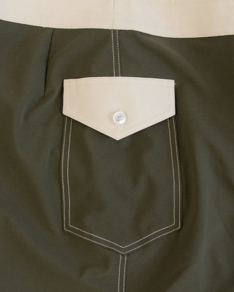 808 Mono Stripe Boardshorts - Army/Bone