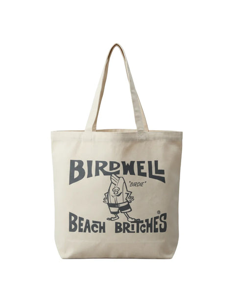 License Plate Canvas Tote - Bone