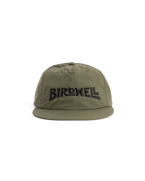 Wordmark Nylon Snapback - Army Green