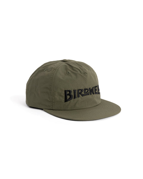 Wordmark Nylon Snapback - Army Green