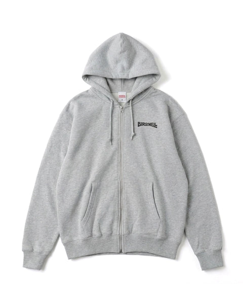 WORDMARK LOCKUP ZIP HOODIE-JP - HEATHER GREY